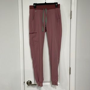 Figs High Waisted Zamora Joggers - Mauve Pink